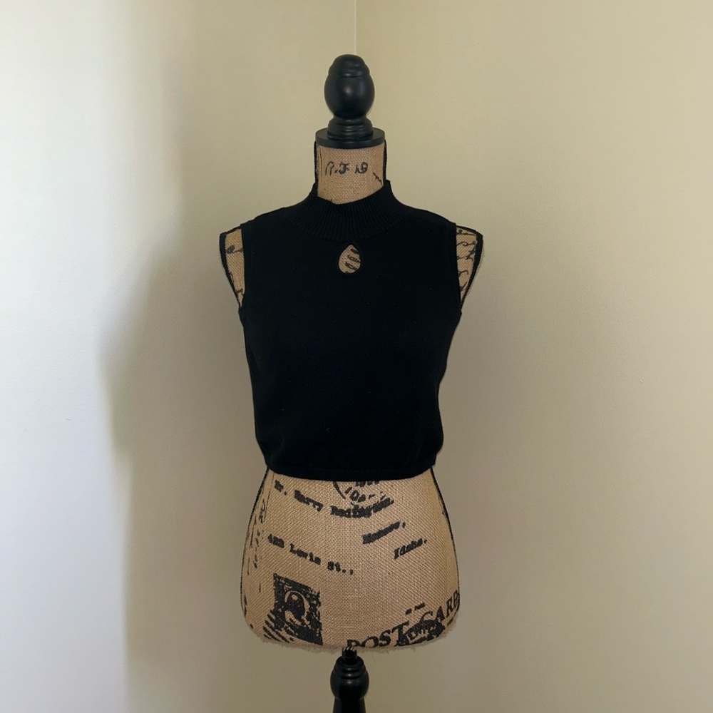 Women’s XS/S, Brandy Melville, Black Mock Neck Sweater Vest